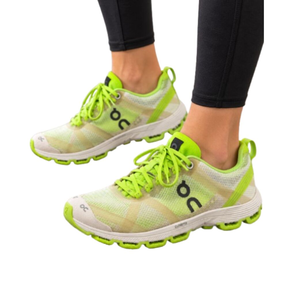 On Cloudracer Women’s Silver Lime Green Running Shoes | Size 6.5